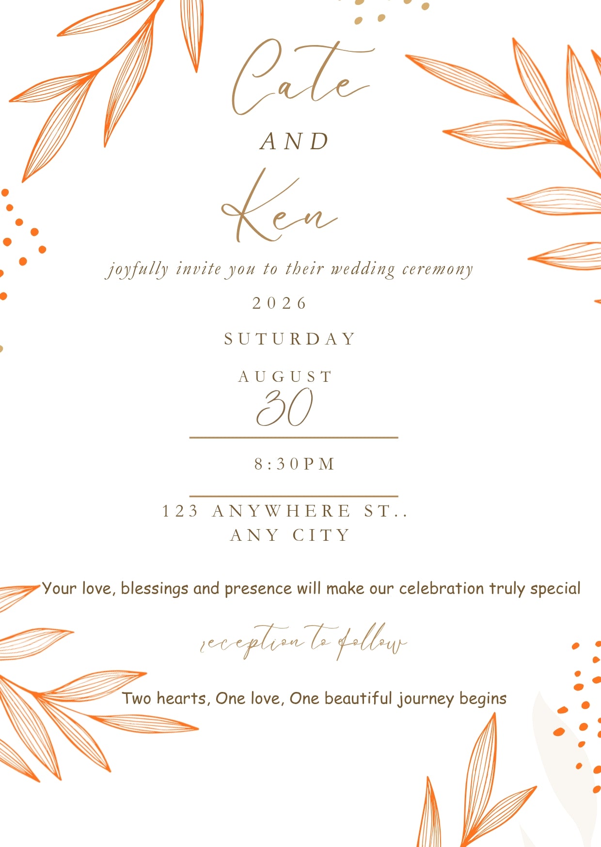 Editable Canva Wedding Invitation