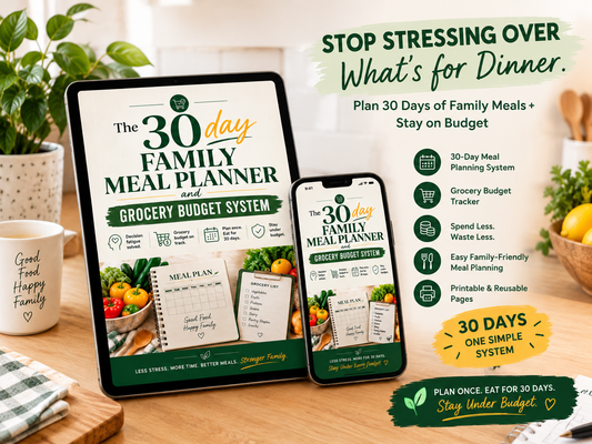 The 30 day Family Meal Planner and Grocery Budget System