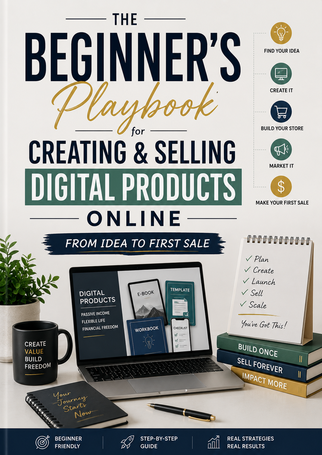 Beginner's Playbook Guide For Creating & Selling Digital Products Online