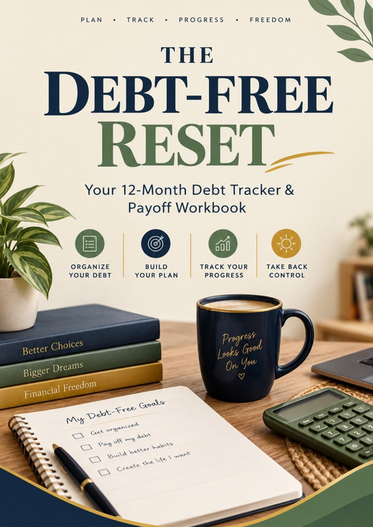 12-Month Debt Payoff Tracker & Debt-Free Reset System | PDF + Google Sheets